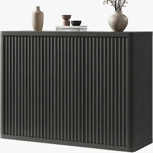 Brand New in Box Cesiro 46.65'' W Sideboard With 3 Fluted Doors and Adjustable Shelves (#118)