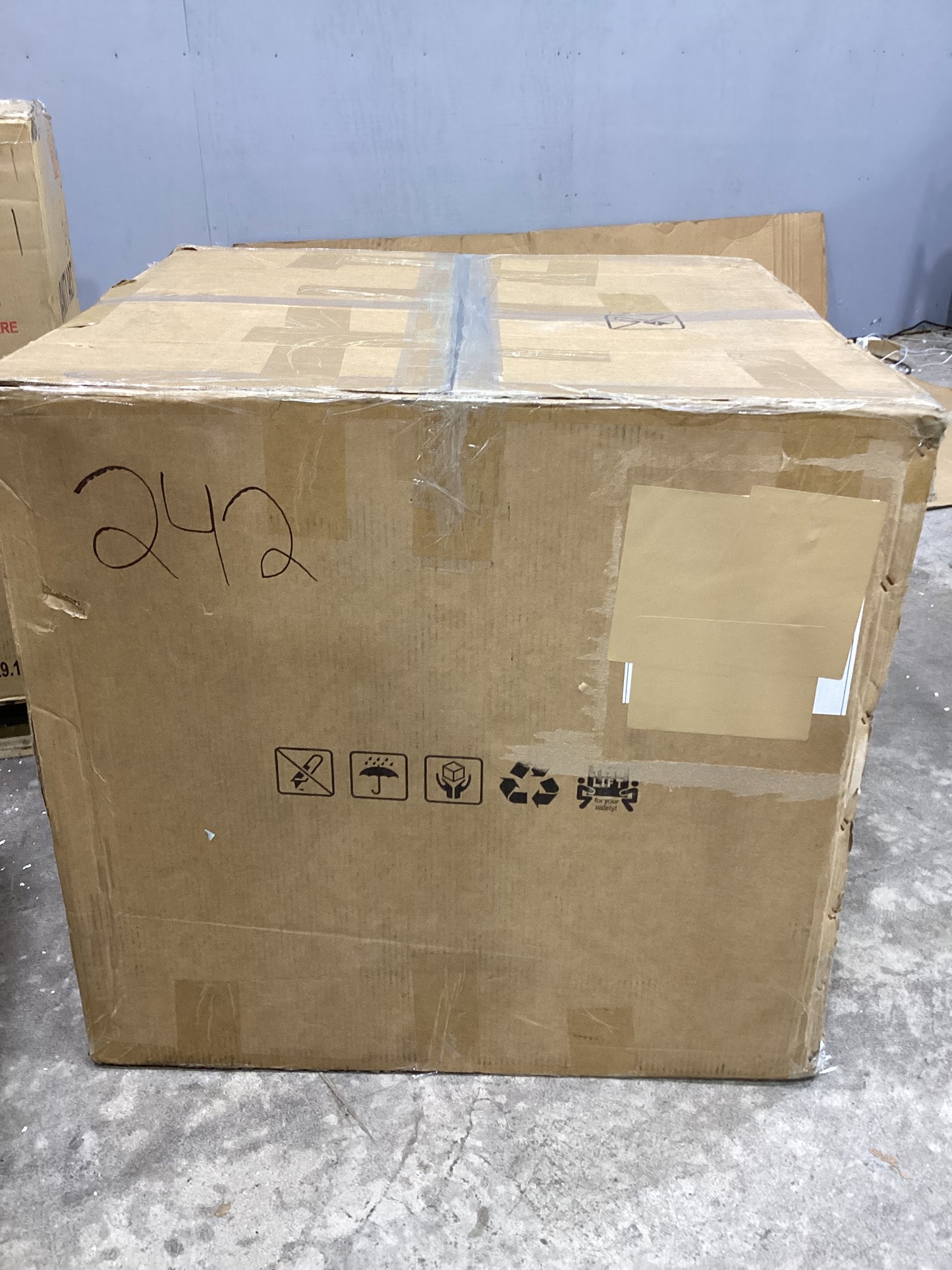 Brand New in Box Kamonte Upholstered Swivel Barrel Chair, Tan (#242)