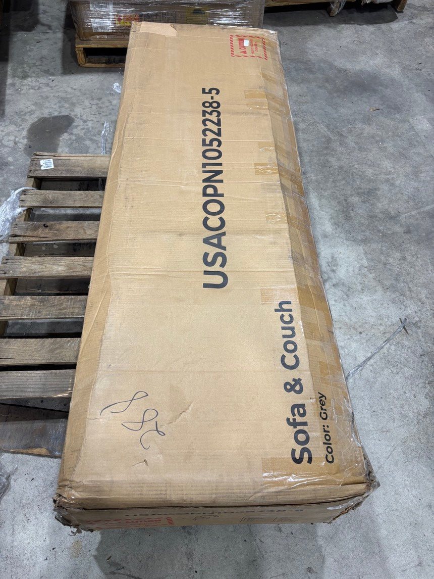 Brand New in Box 3 Seater Sofa Couch with Deep Seat, Gray (#288)