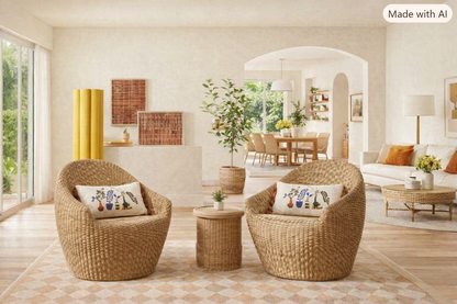 Brand New in Box Set of Two, Estero Wicker Accent Chairs Natural Brown (#262)