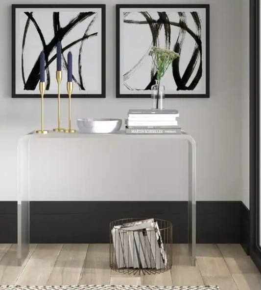Brand New in Box Acrylic Small Console Table, Clear (#240)