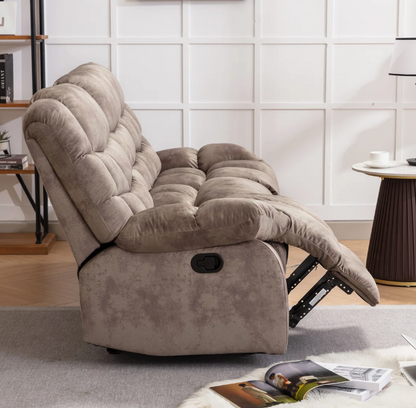 Brand New in Box 2 - Piece Overstuffed Soft Manual Reclining Living Room Set, Brown (#214)