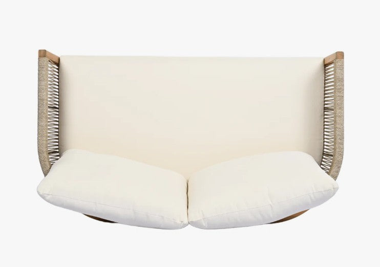 Brand New in Box Harrill Outdoor 2-Piece Conversation Set With Cushions Teak Beige (#216)