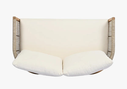Brand New in Box Harrill Outdoor 2-Piece Conversation Set With Cushions Teak Beige (#216)