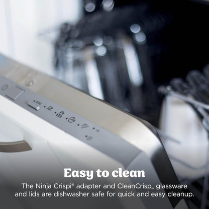 Brand New in Box Ninja Crispi 4 in 1 Glass Air Fryer with Containers & Dishwasher Safe (#218)