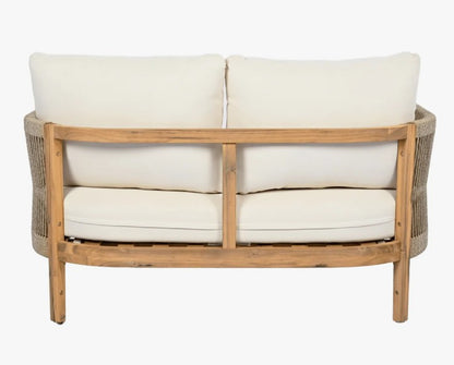 Brand New in Box Harrill Outdoor 2-Piece Conversation Set With Cushions Teak Beige (#216)