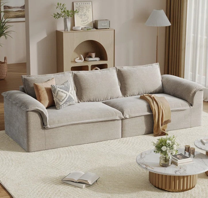 Brand New in Box Oversized Sofa with Extra Deep Seat, Corduroy Upholstered Floor Couch (#204)