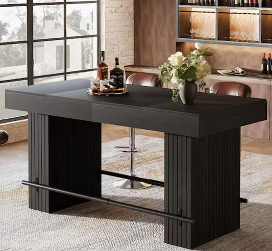 Brand New in Box Black 63 in. Rectangular Bar Table (#237)