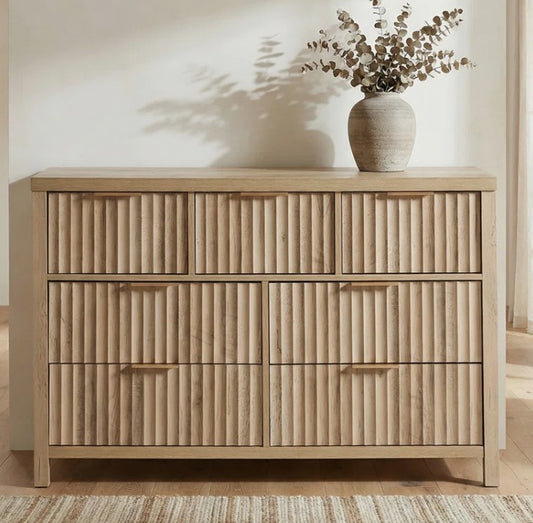 Brand new in box Arrilla 46.5" W Fluted Manufactured Wood 7-Drawer Dresser (#198)