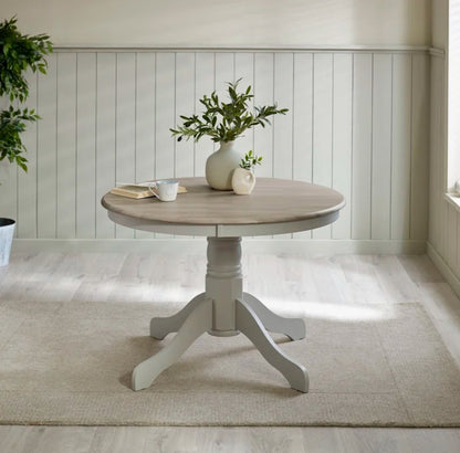 Brand New in Box Round Dining Table In Solid Wood - Traditional Rustic Farmhouse (#182)