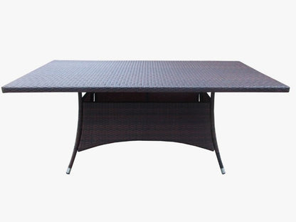 Brand New in Box Wicker Rectangle Dining Table, Brown (#287)