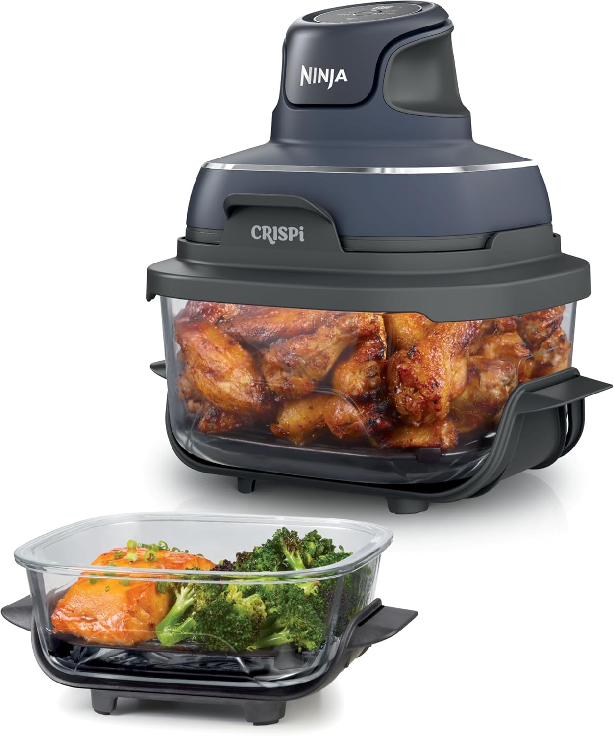 Brand New in Box Ninja Crispi 4 in 1 Glass Air Fryer with Containers & Dishwasher Safe (#218)