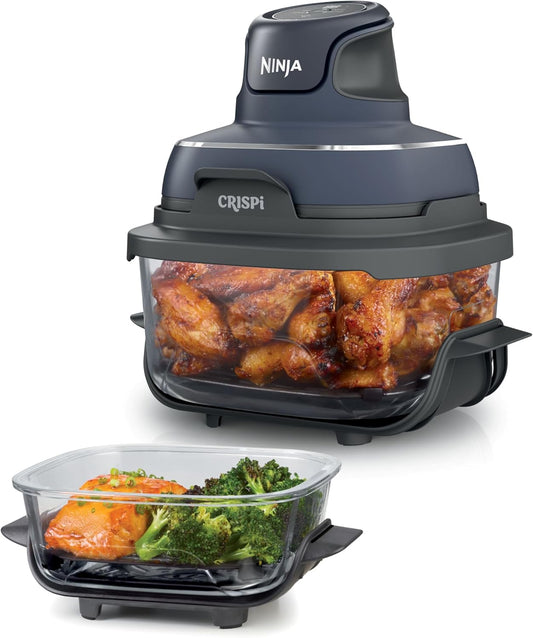 Brand New in Box Ninja Crispi 4 in 1 Glass Air Fryer with Containers & Dishwasher Safe (#218)