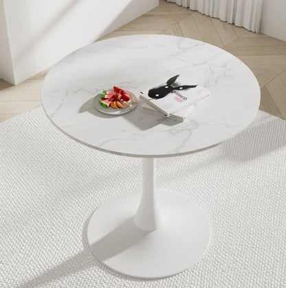 Brand New in Box Marble Dining Table Round Kitchen Pedestal Table, 31.5" (#295)