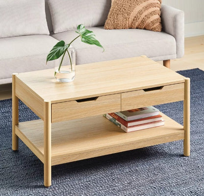Brand New in Box Scandi Coffee Table With Drawers Natural (Five Available) (#265)