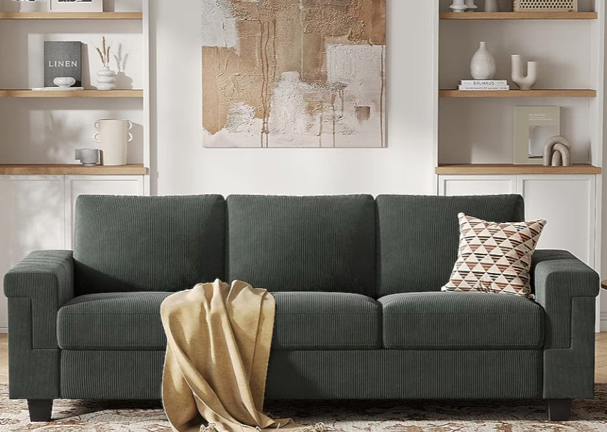 Brand New in Box 3 Seater Sofa Couch with Deep Seat, Gray (#288)