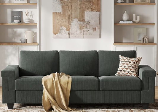 Brand New in Box 3 Seater Sofa Couch with Deep Seat, Gray (#288)