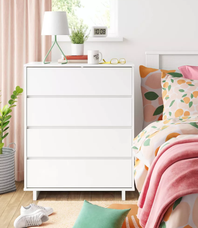 Brand New in Box Modern 4 Drawer Dresser Pure White (Three Available) (#252)