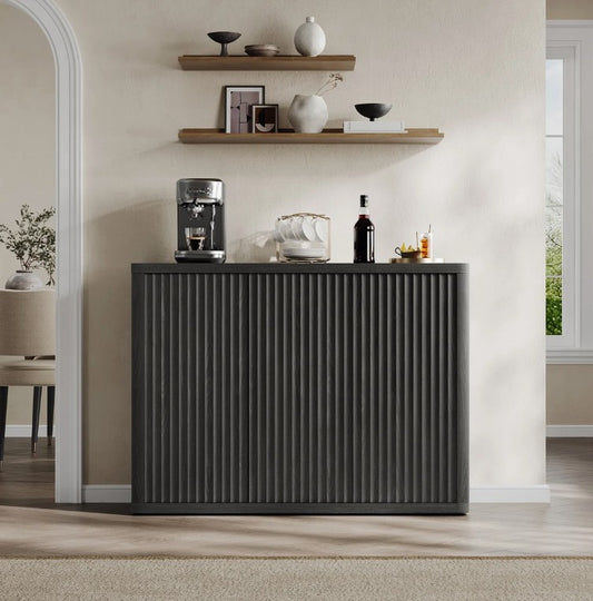 Brand New in Box Cesiro 46.65'' W Sideboard With 3 Fluted Doors and Adjustable Shelves (#118)