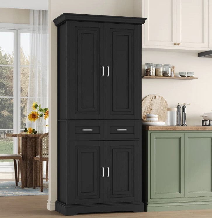 Brand New in Box 70.9 Inch Kitchen Pantry, Black (#219)