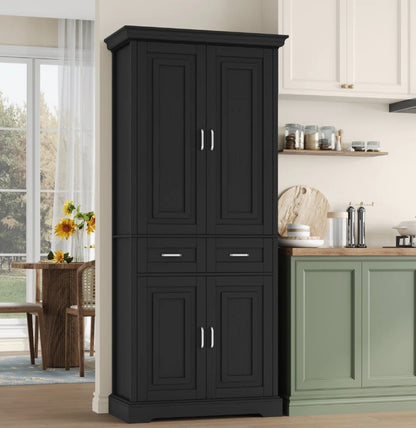 Brand New in Box 70.9 Inch Kitchen Pantry, Black (#219)