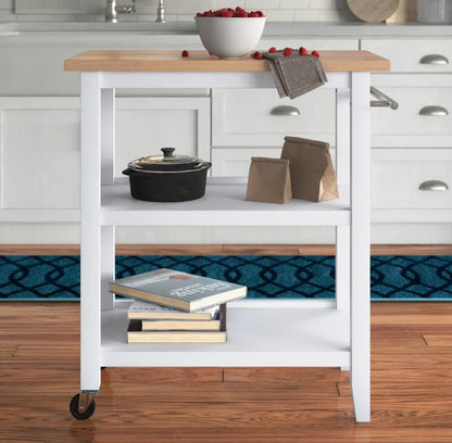 Brand New in Box Raabe Solid Wood Kitchen Cart By Andover Mills (#278)