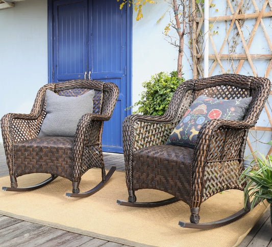 Brand New in Box Aiyet Wicker Outdoor Chair (Set of 2) By Lark Manor  (#233)