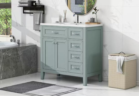 Brand New in Box 36inch Bathroom Vanity with Sink Combo Green (#226)