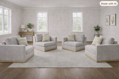 Brand New in Box Woodland Hills Modular Corner Sectional Chair Light Gray (Four Available) (#261)