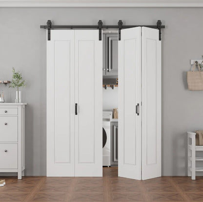 Brand New in Box Double 84 x 64 Interior Bi-Fold Barn Doors, Closet Doors (#105)