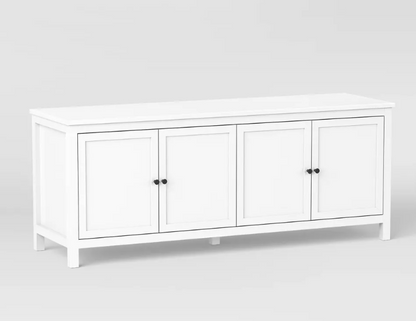 Brand New in Box Traditional Storage TV Stand with Doors and Shelves, White (#272)