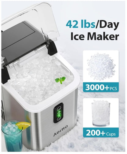 Brand New in Box Aeitto Nugget Ice Maker Countertop, 42lbs/24H with 1.5L Water Tank  (#191)