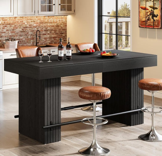 Brand New in Box Black 63 in. Rectangular Bar Table (#237)