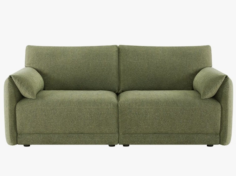 Brand New in Box Deandre 80.3'' Boucle 2-Piece Modular Sofa, Green (#283)