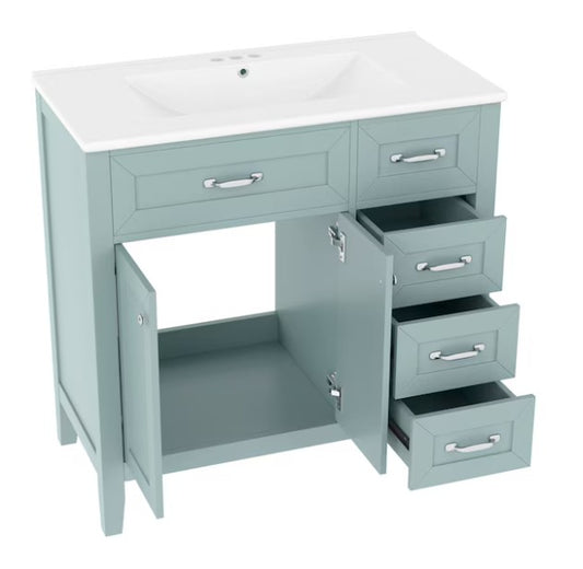 Brand New in Box 36inch Bathroom Vanity with Sink Combo Green (#226)