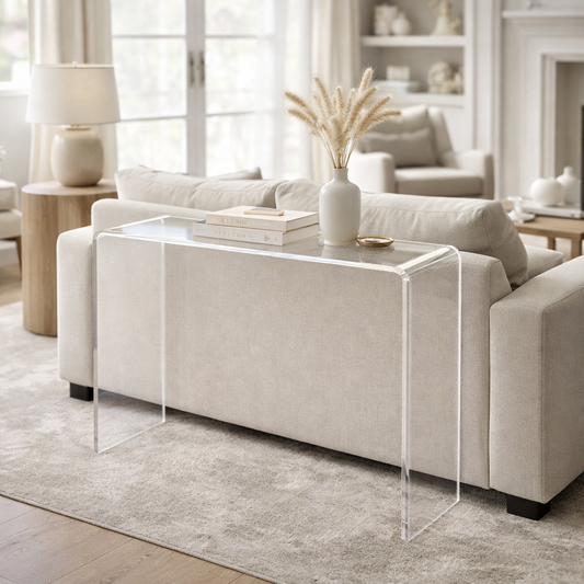 Brand New in Box Acrylic Small Console Table, Clear (#240)