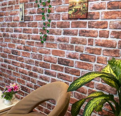 Brand New in Box Mahogany Faux Brick Styrofoam 3D Decorative Wall Panel (10-Pack) (#294)
