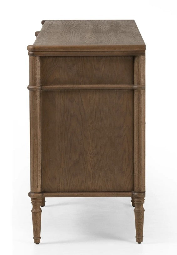 Brand New Toulouse Toasted Oak 6 Drawer Dresser, Brown