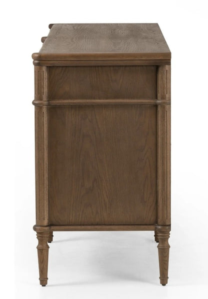 Brand New Toulouse Toasted Oak 6 Drawer Dresser, Brown