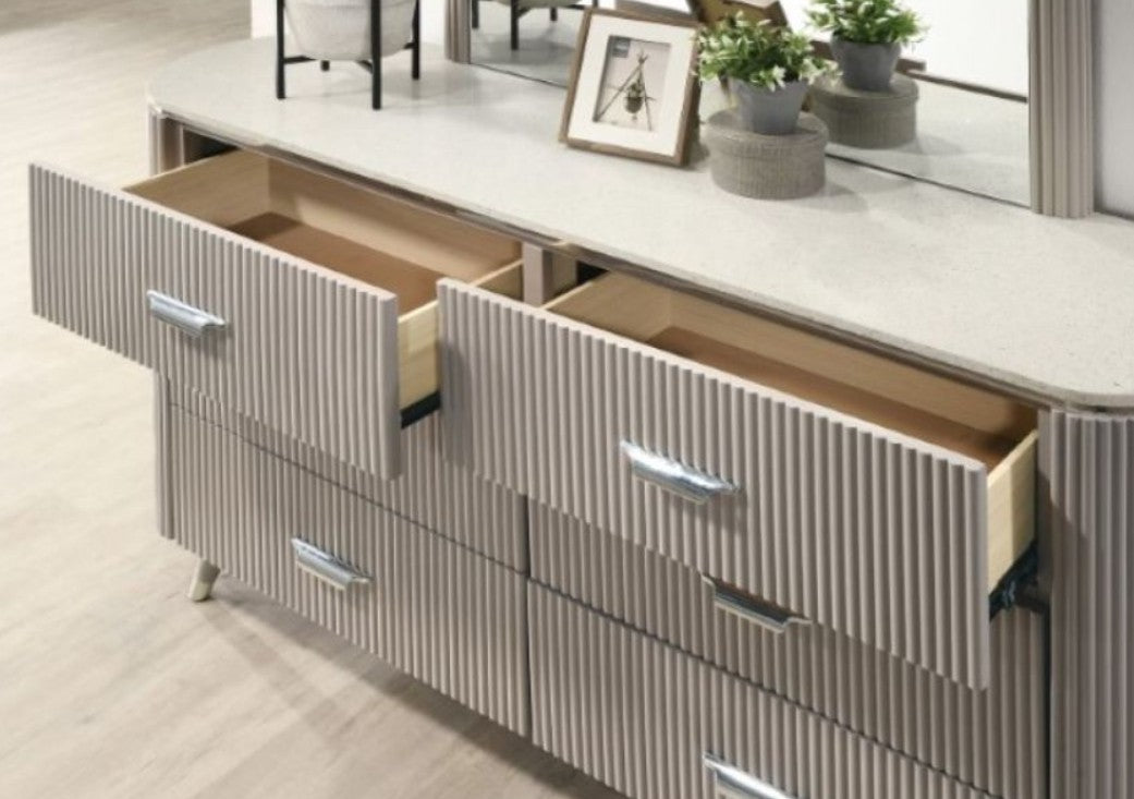 Brand New in Box Furniture of America Aldridge Dresser in Light Gray (#175)