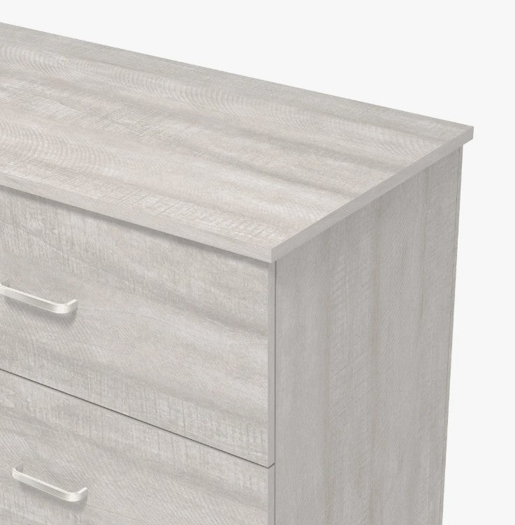 Brand New in Box 6-Drawer Double Dresser with Interlocking Drawers, Dusty Grey Oak (#285)