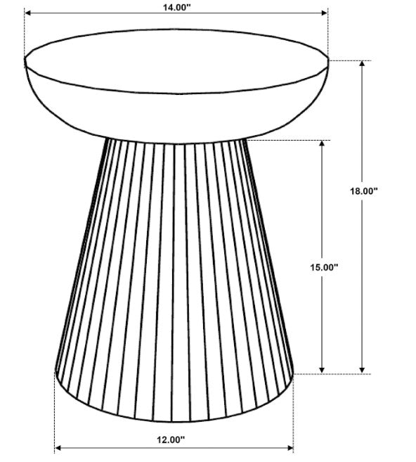 Brand New in Box Set of Two Aureo - Solid Wood - 14-Inch Round Side Tables (#220)