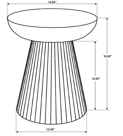 Brand New in Box Set of Two Aureo - Solid Wood - 14-Inch Round Side Tables (#220)