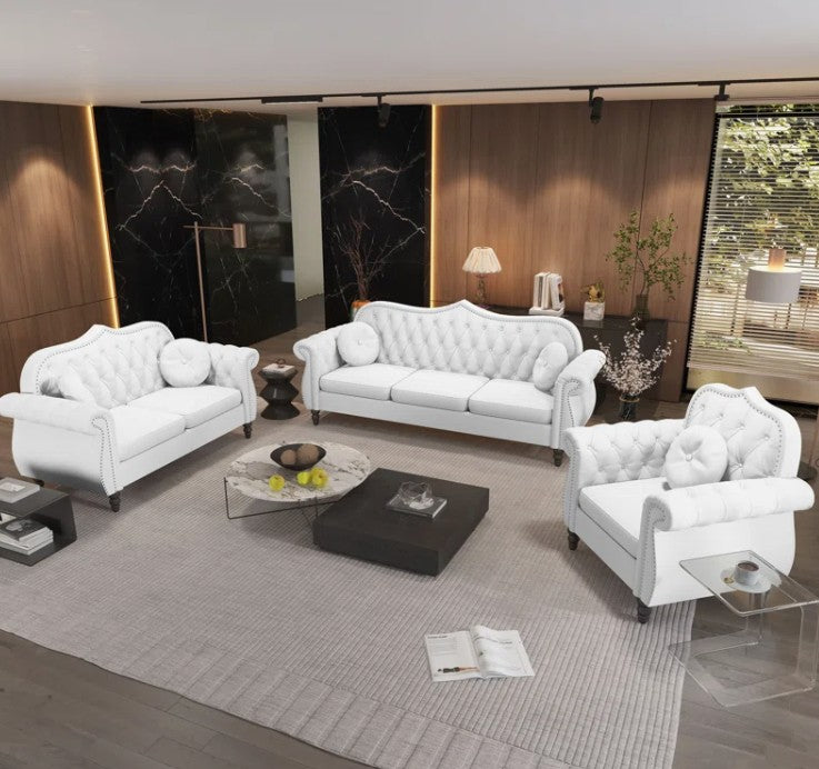 Brand New in Box Cayleigh Velvet Living Room Sofa, White By Alcott Hill (#189)