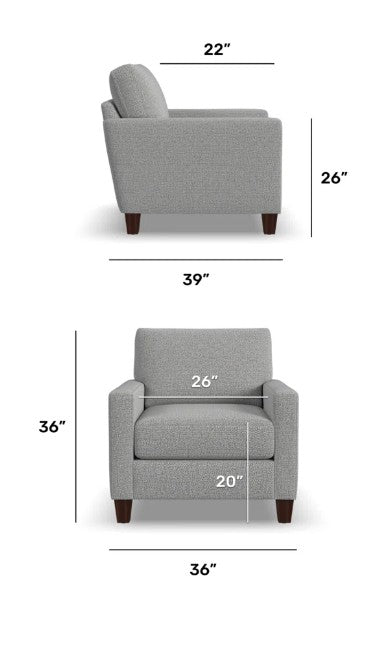 Brand New Birch Lane Obira Chair Gray (#65)