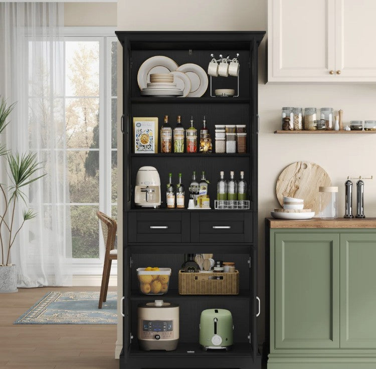 Brand New in Box 70.9 Inch Kitchen Pantry, Black (#219)