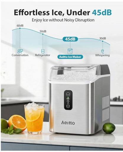 Brand New in Box Aeitto Nugget Ice Maker Countertop, 42lbs/24H with 1.5L Water Tank  (#191)