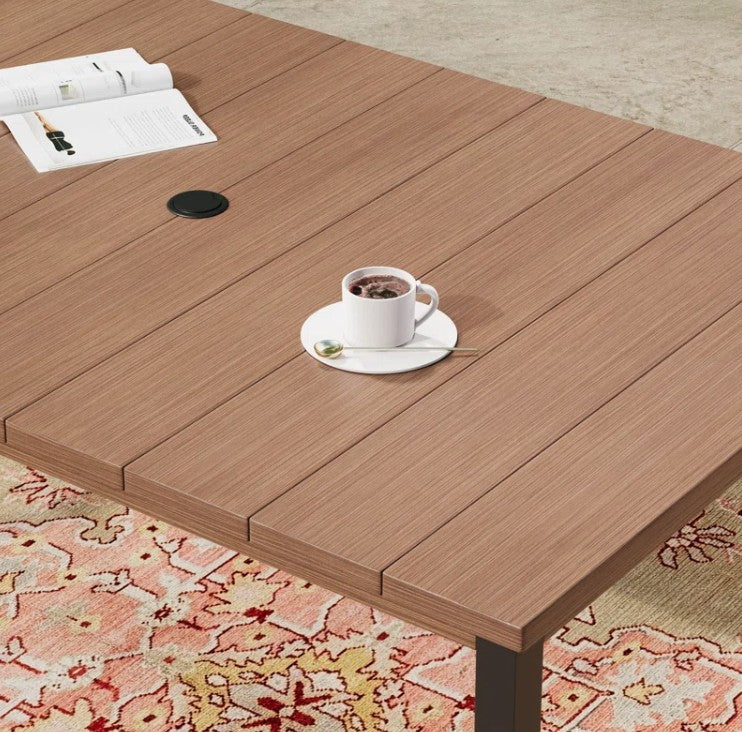 Brand New in Box Outdoor Rectangular Dining Table, Walnut (#207)
