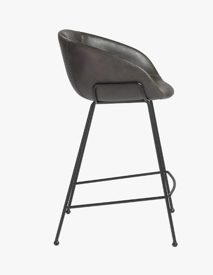Brand New in Box Ardea Counter & Bar Stool, Vintage Dark Gray Faux Leather (Set of 2) (#297)