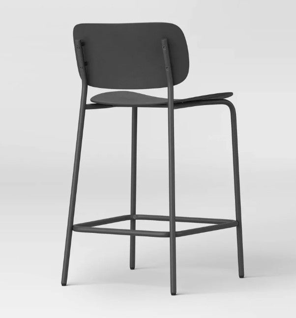 Brand New in Box Set of 2, 24" Counter Height Barstool w/ Footrest, Black (#273)
